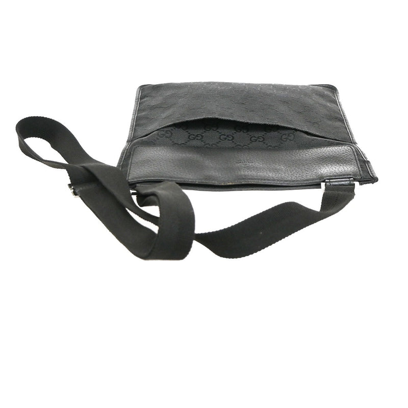 Gucci Vintage Flat Gg Canvas Black Bag