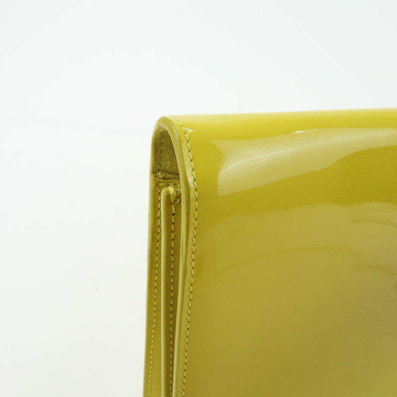 Saint Laurent Belle De Jour Clutch Patent Yellow Patent_leather