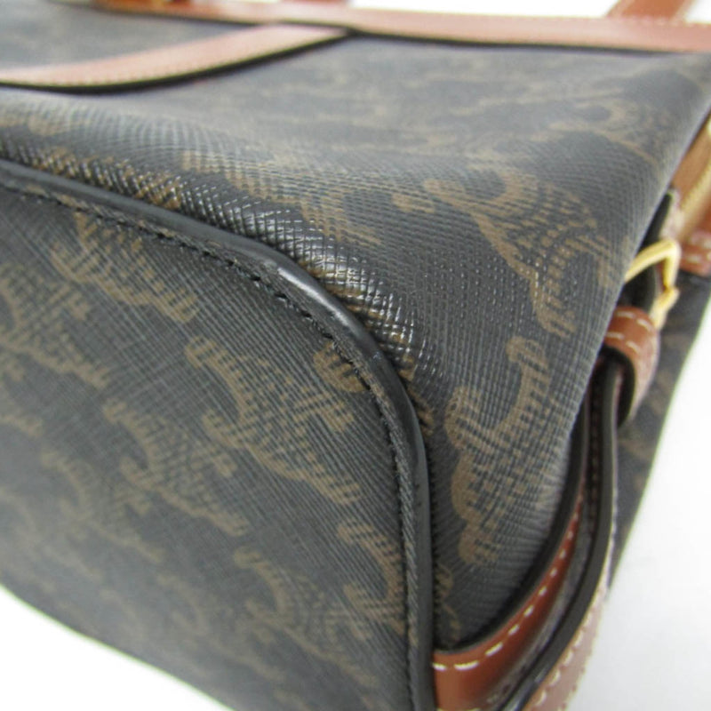 Celine Teen Cabas De France Triomphe Coated Canvas Brown Bag