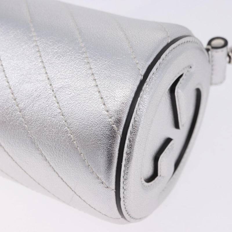Gucci Blondie Diagonal Quilted Leather Silver Bag