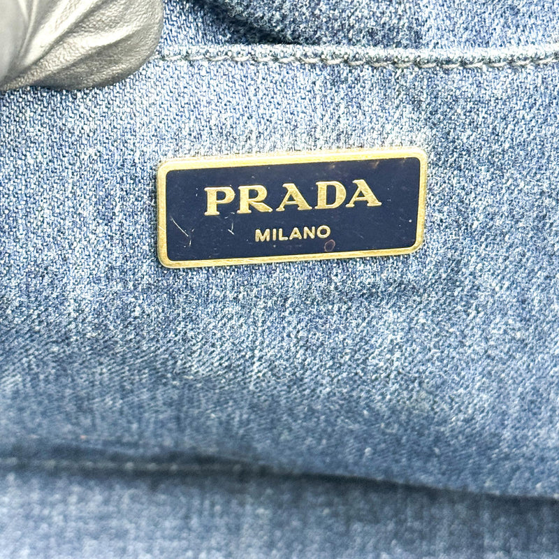 Prada Canapa Denim Blue Denim_jeans Bag