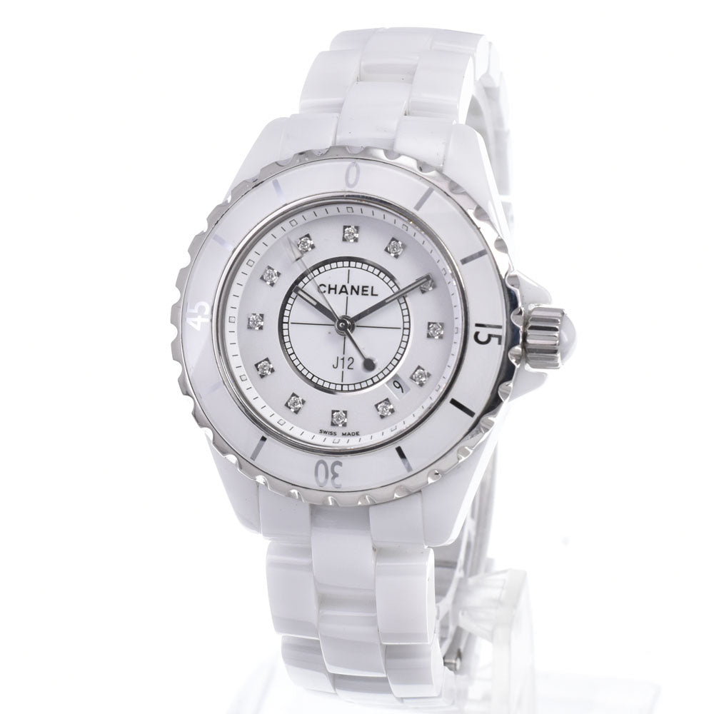 Chanel J12 Quartz Ceramic And Stainless Steel With Diamond Markers Watches