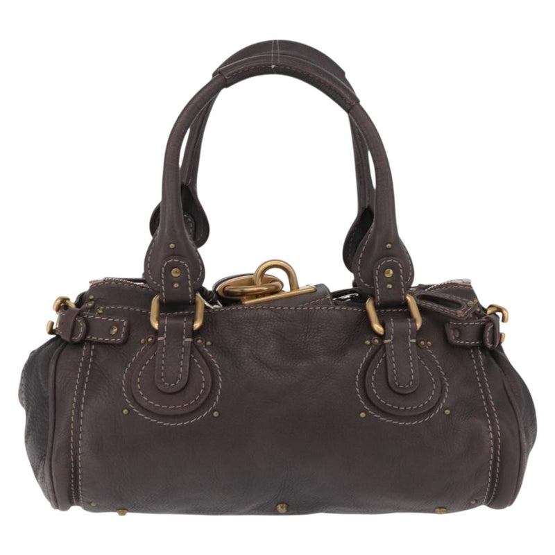 Chloe Paddington Lock Leather Brown Bag