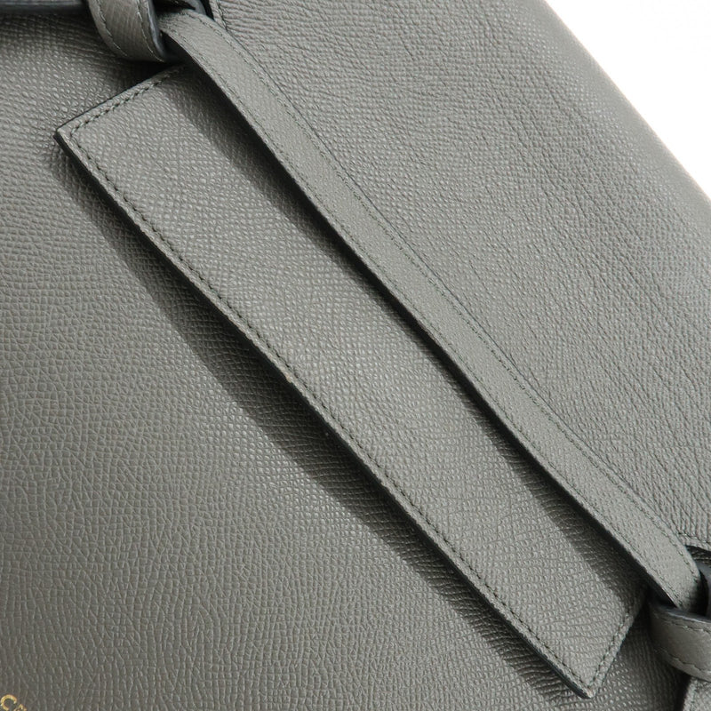 Celine Belt Textured Leather Gray Calfskin Bag