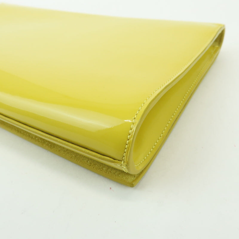 Saint Laurent Belle De Jour Clutch Patent Yellow Patent_leather