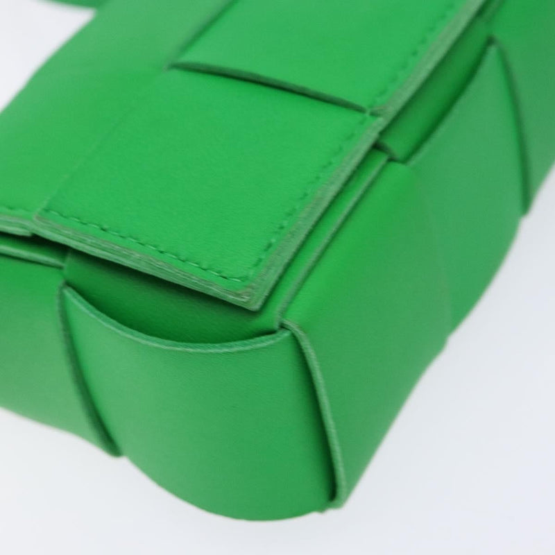 Bottega Veneta Cassette Maxi Intrecciato Leather Green Bag
