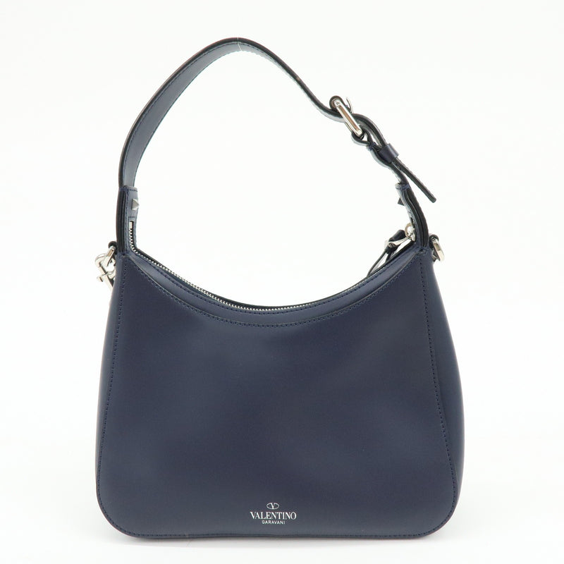 Valentino Garavani Vltn Hobo Printed Leather Navy
