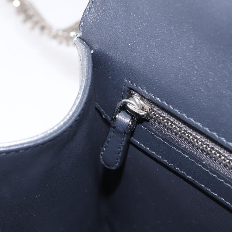 Christian Dior Diorama Flap Patent Silver Patent_leather Bag