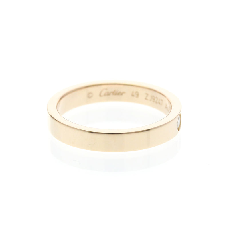 Cartier C De Wedding Band 18k Rose Gold With Diamond Pink_gold Bijoux