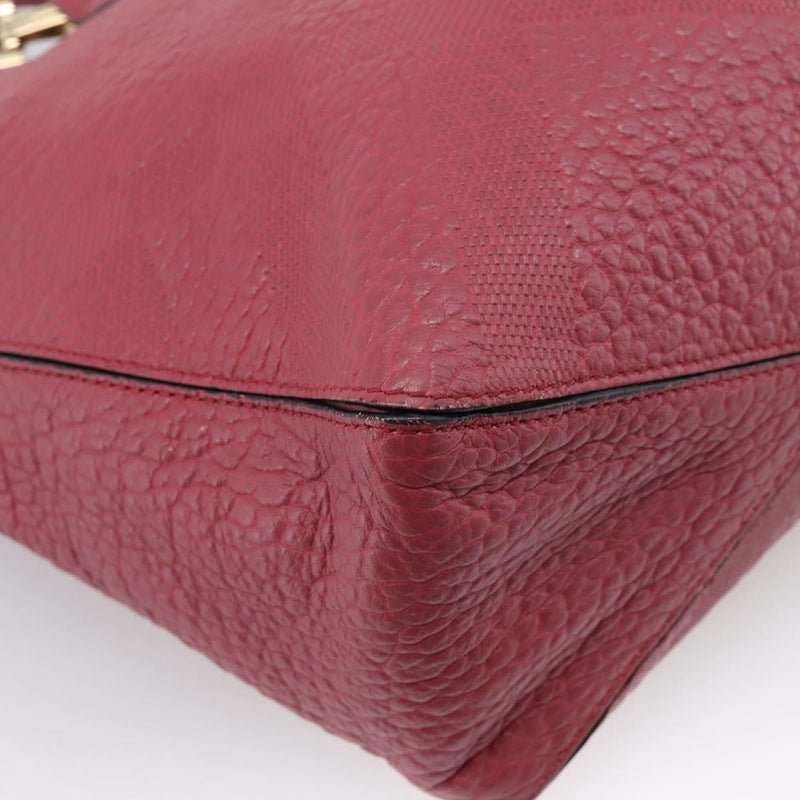 Burberry Clifton Convertible Heritage Grained Leather Red Bag
