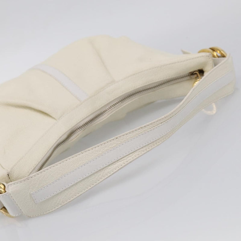 Bvlgari Shoulder Leather White Bag