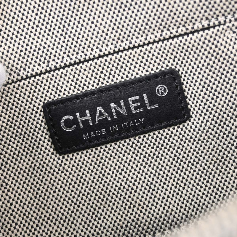 Chanel Camellia No.5 Flap Canvas Black Bag
