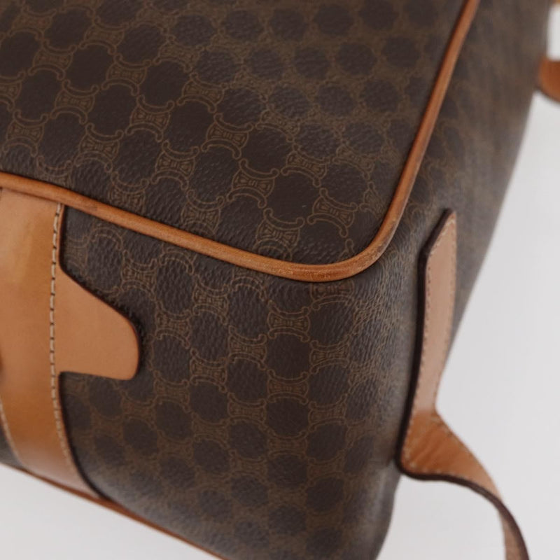 Celine Backpack Leather Brown Canvas