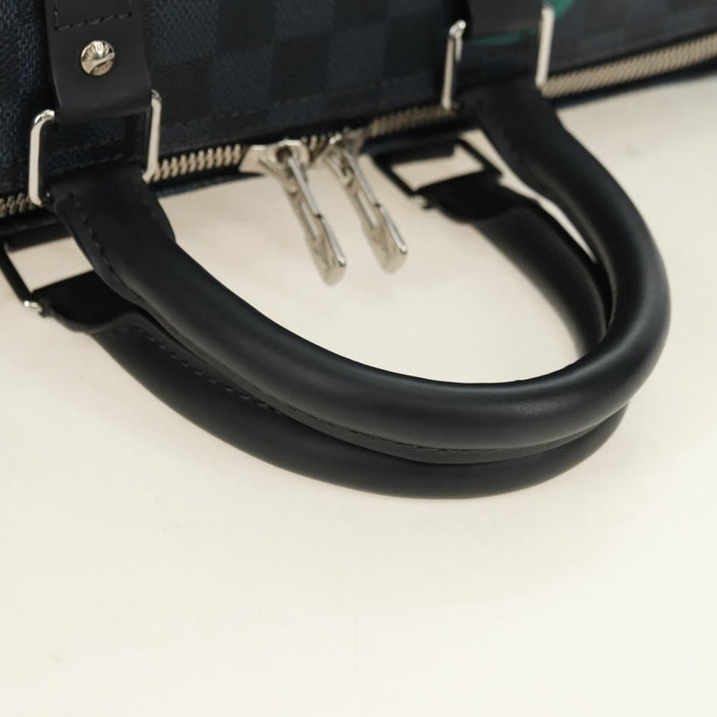 Louis Vuitton Keepall Bandouliere Limited Edition Damier Cobalt Jungle Blue Canvas Bag