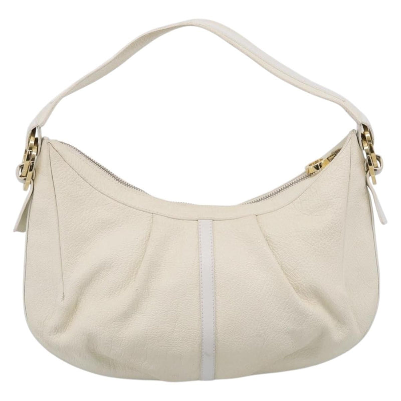 Bvlgari Shoulder Leather White Bag
