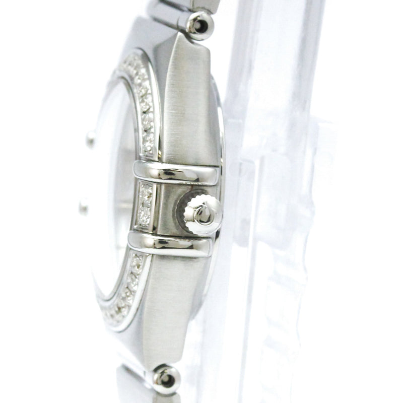 Omega Constellation Quartz Stainless Steel With Diamond Bezel And Markers Watches