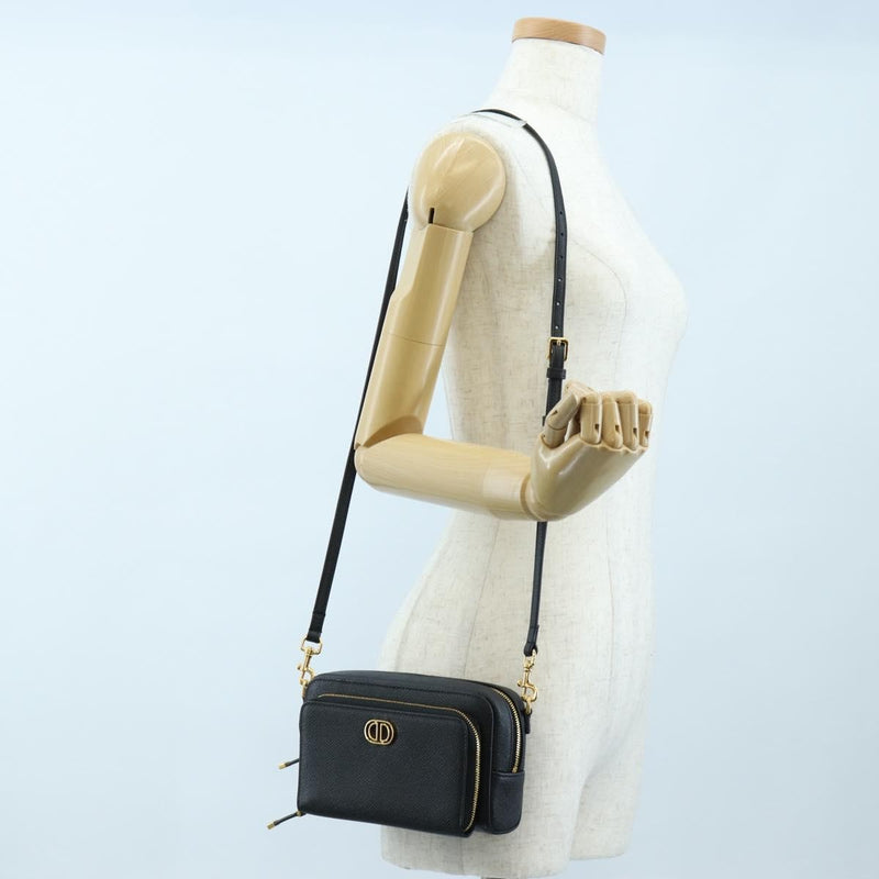 Christian Dior Caro Double Leather Black Bag