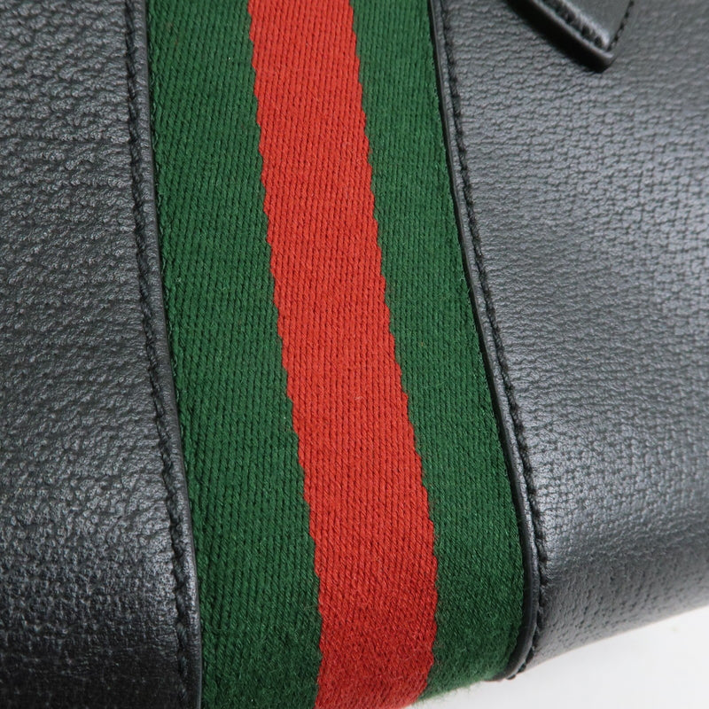 Gucci Ophidia Top Handle Leather Black Bag