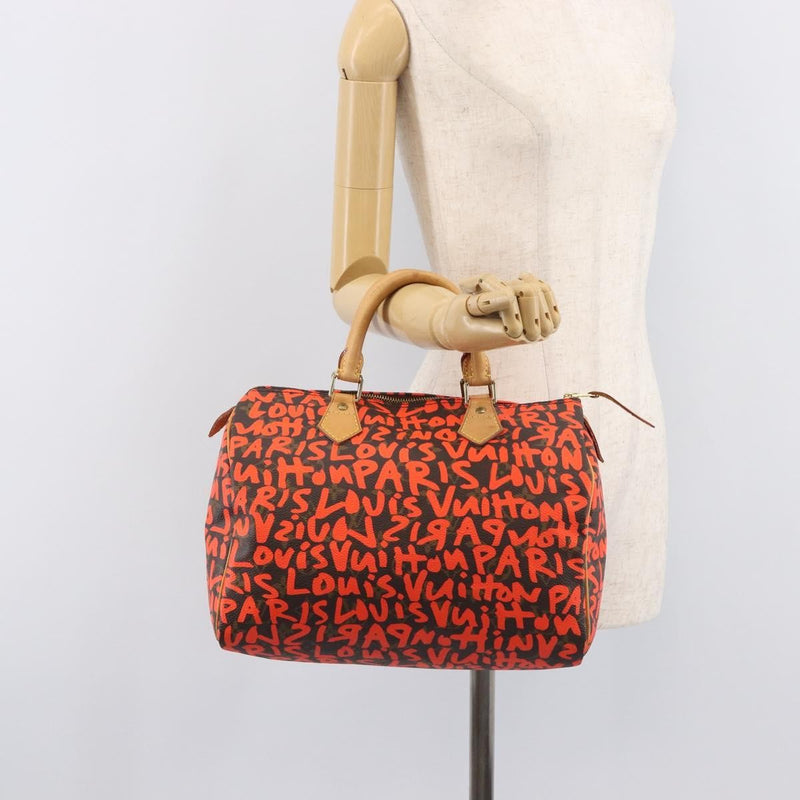 Louis Vuitton Speedy Limited Edition Monogram Graffiti Orange Canvas Bag