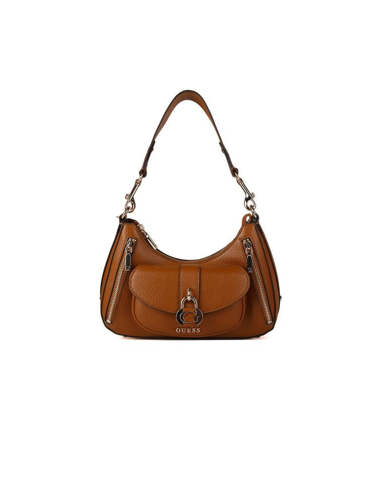 Guess Jessa Shoulder Bag — Caramel Polyurethane