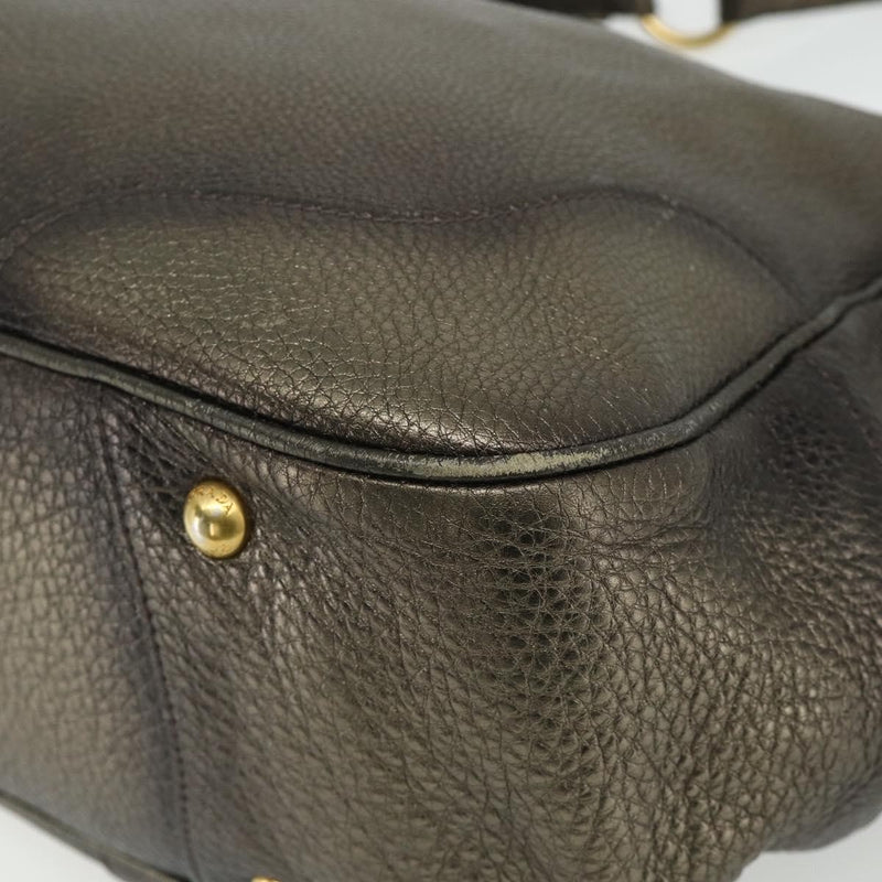 Prada Side Pocket Hobo Vitello Daino Gold Leather