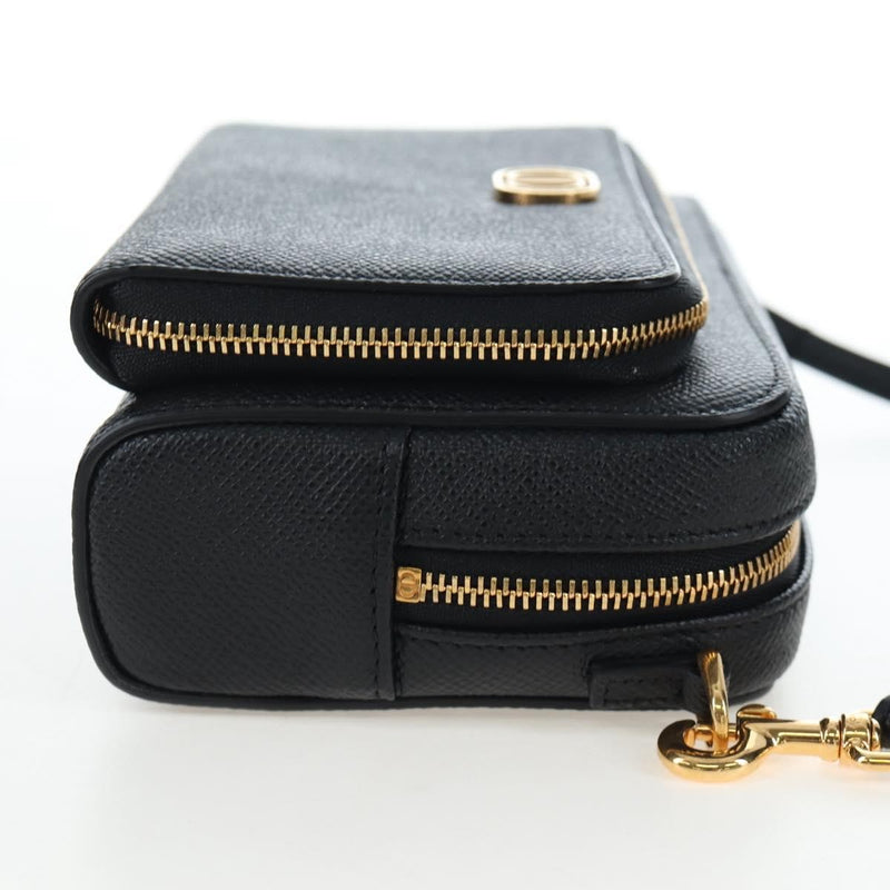 Christian Dior Caro Double Leather Black Bag