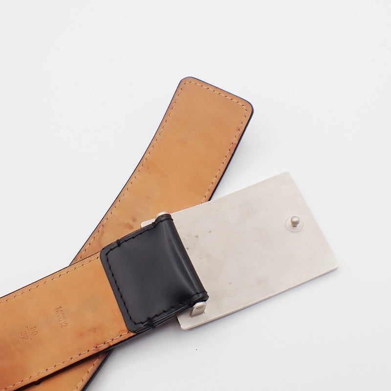 Louis Vuitton Voyage Buckle Belt Leather Black