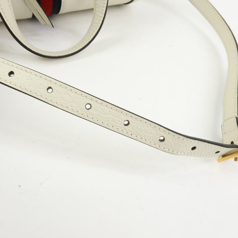 Gucci Ophidia Boston Leather White Bag