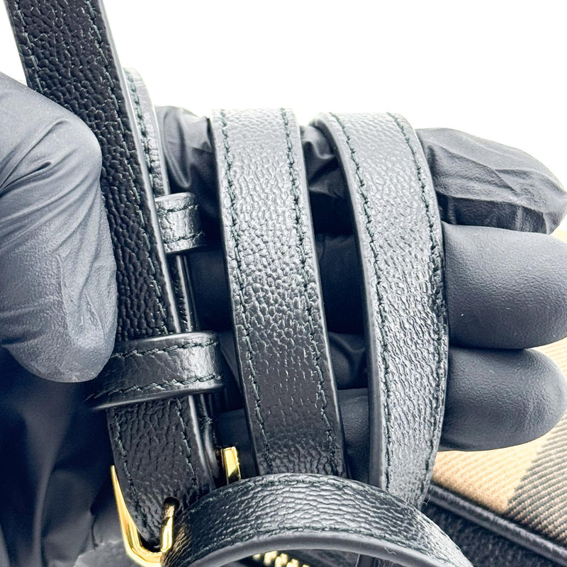 Burberry Camera Vintage Check Canvas Black Bag