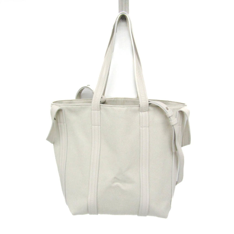 Balenciaga Everyday 2.0 North South Canvas And Leather White Bag