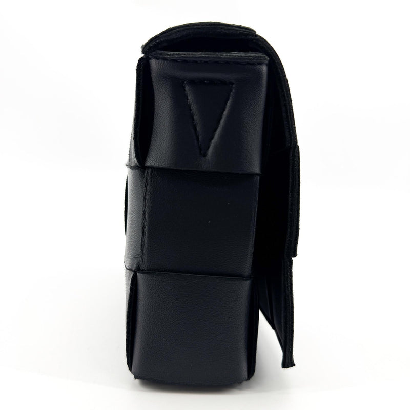 Bottega Veneta Cassette Maxi Intrecciato Leather Black Bag