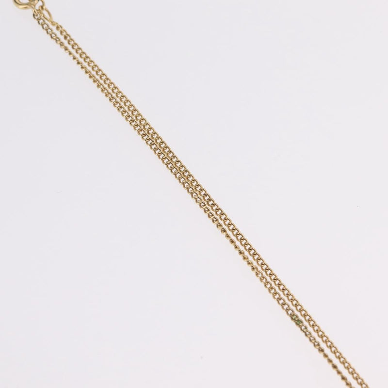 Christian Dior Round Logo Pendant Metal With Crystal Gold Bijoux