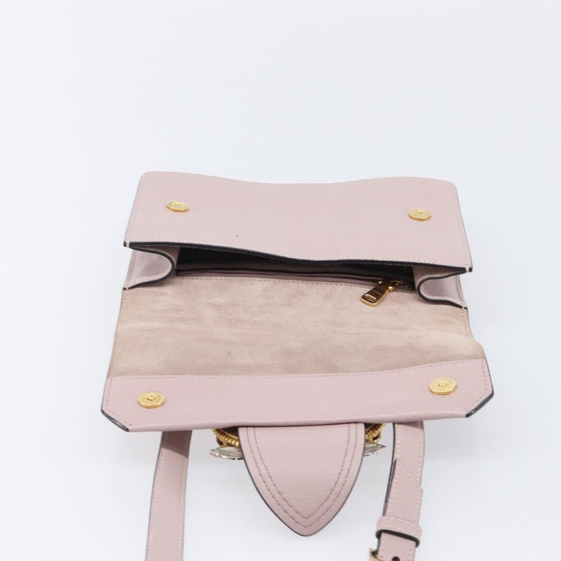 Miu Miu Madras Crystal Flap Leather Pink Bag