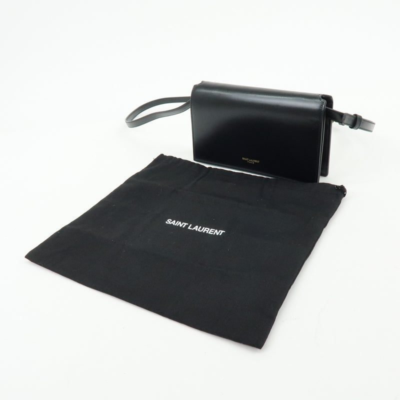 Saint Laurent Paris Chain Leather Black Bag