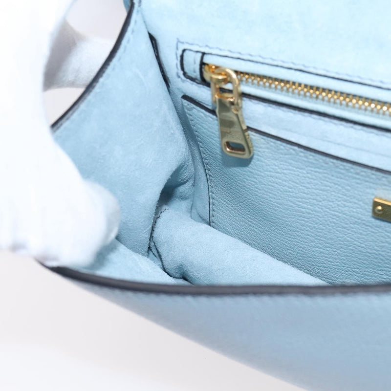 Miu Miu Madras Crystal Buckle Leather Blue Bag