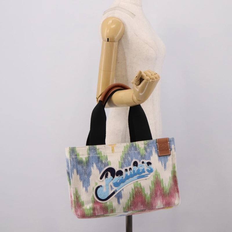 Loewe Paulas Ibiza Embellished Printed Canvas Multicolour Bag