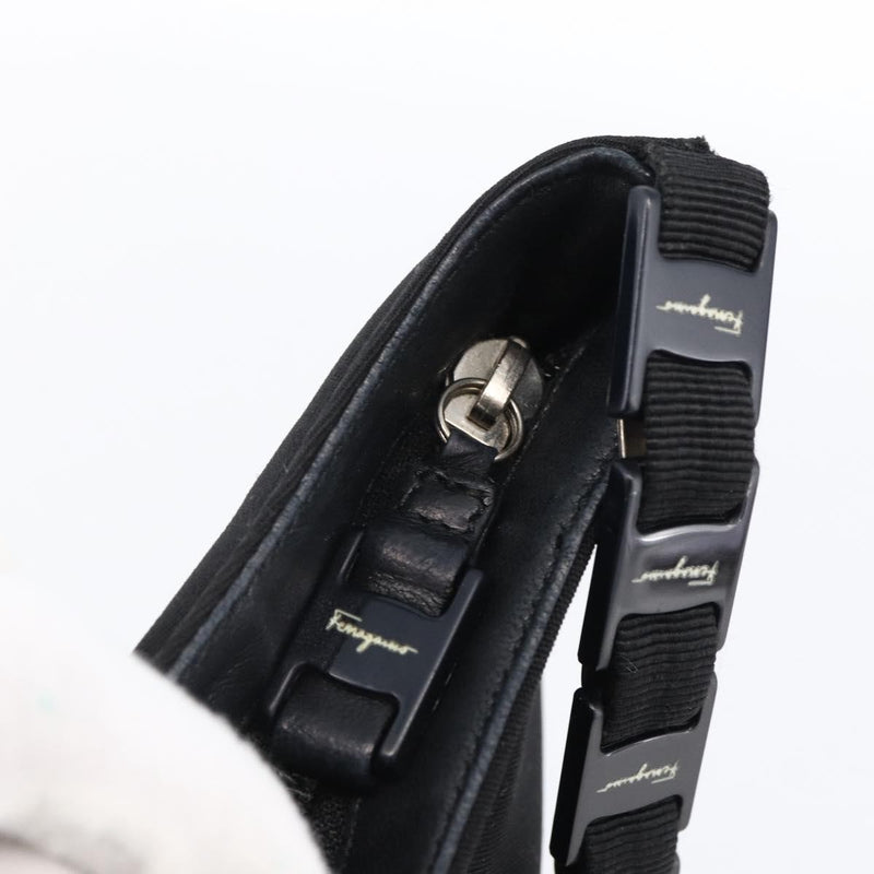 Salvatore Ferragamo Shoulder Bag Canvas Black