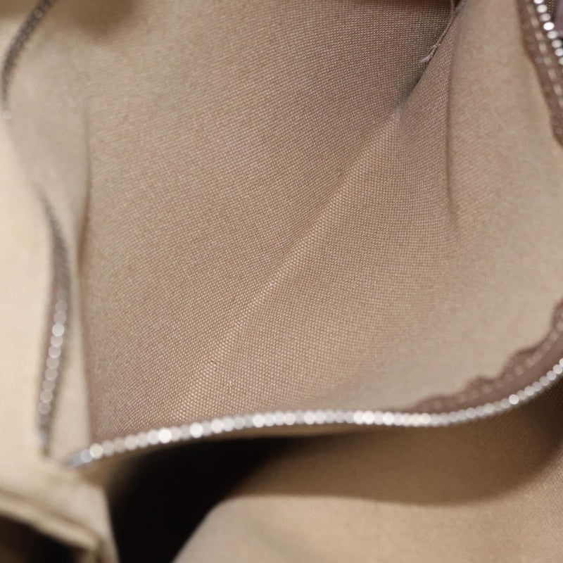 Prada Lux Convertible Open Tote Canvas And Leather Beige