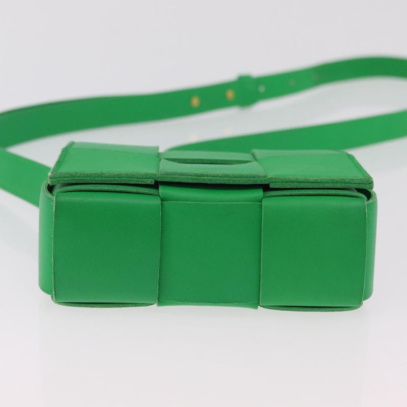 Bottega Veneta Cassette Maxi Intrecciato Leather Green Bag