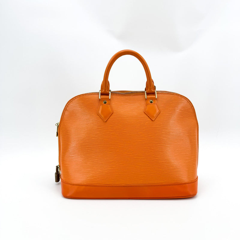 Louis Vuitton Alma Epi Leather Orange Bag