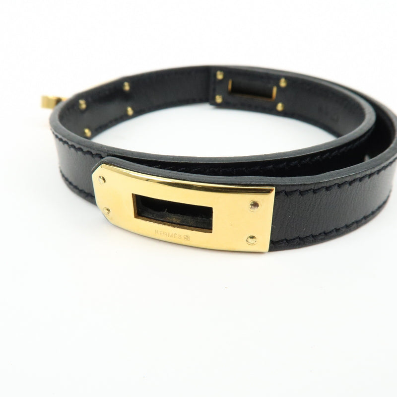 Hermes Kelly Double Tour Leather Black Bijoux