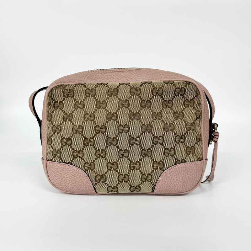 Gucci Bree Disco Gg Canvas With Leather Brown Bag