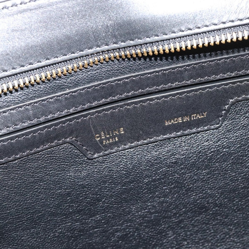 Celine Trapeze Leather With Suede Blue Bag