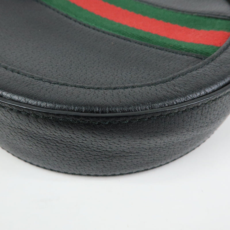 Gucci Ophidia Round Leather Black Bag