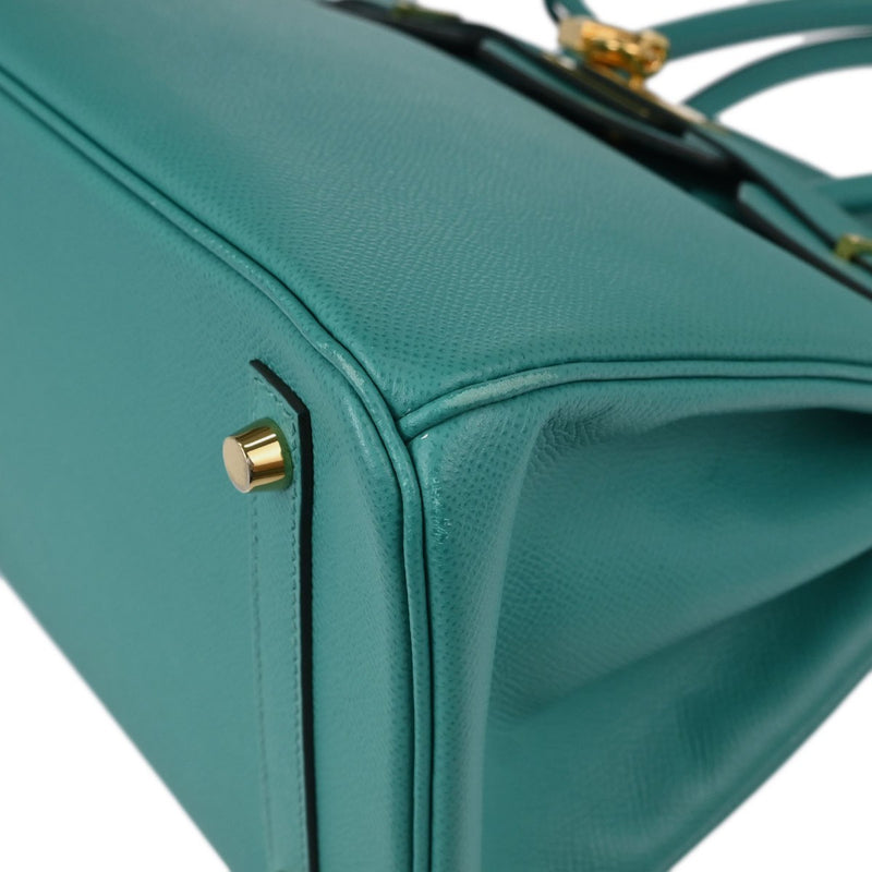 Hermes Birkin Green Epsom With Gold Hardware Leather Bag