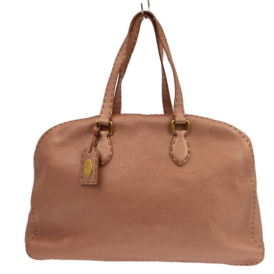 Fendi Selleria Handle Leather Pink Bag