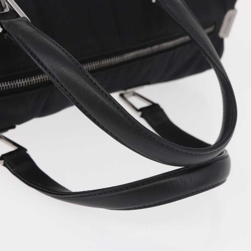 Chanel Square Stitch Boston Quilted Nylon Black Bag