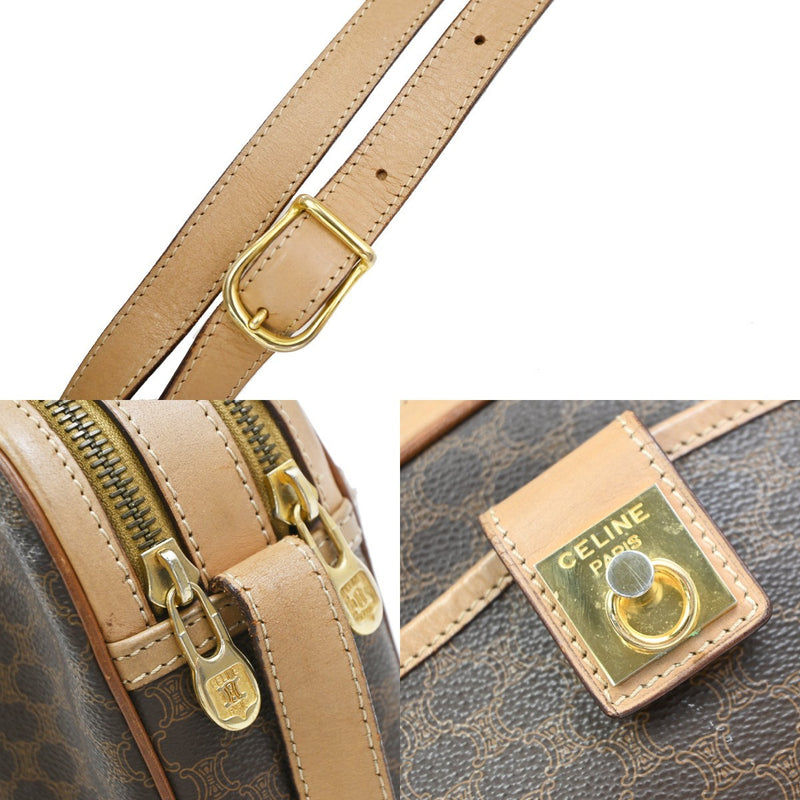 Celine Macadam Leather Brown Pvc Bag