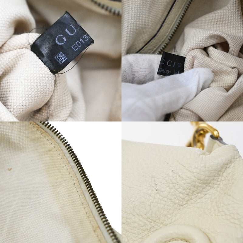 Gucci Twill Leather Beige Bag