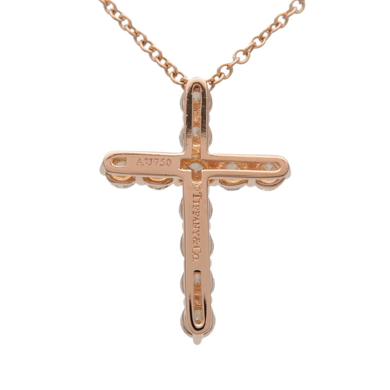 Tiffany & Co. Cross Pendant 18k Rose Gold With Diamonds Pink_gold Bijoux